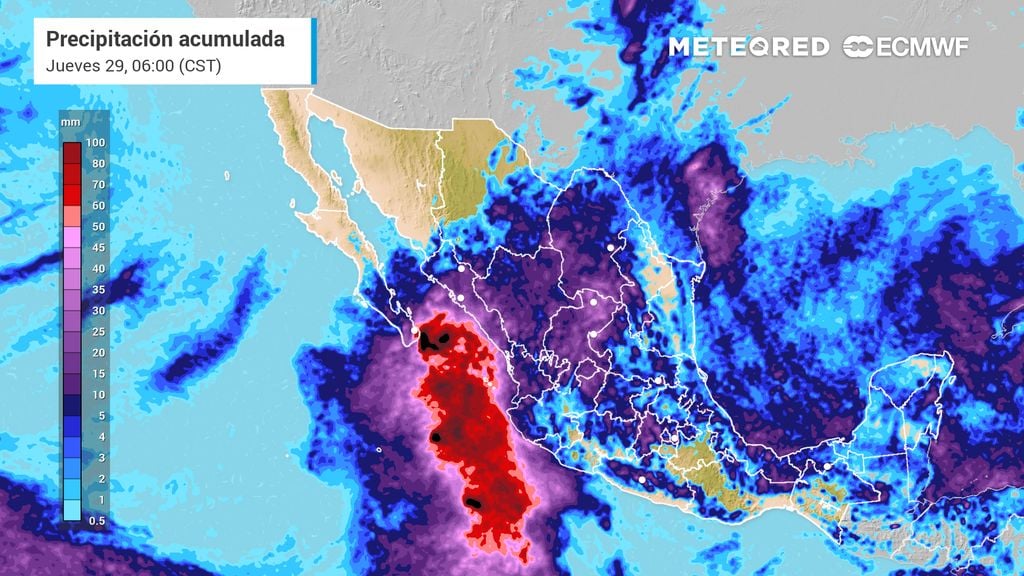 Tormenta Vance aportará humedad con lluvias al Centro-Occidente hoy martes, continuando contrastes térmicos en México