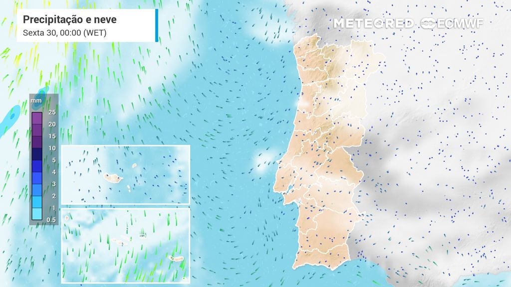 Frente fria afeta os Açores com chuva: como estará o tempo nos dois arquipélagos até domingo?