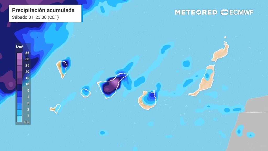 José Miguel Viñas, meteorólogo: "creo que estas tres islas de Canarias superarán los 50 l/m2 hasta el lunes"