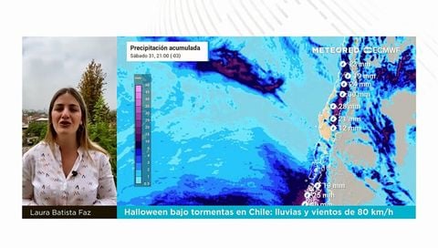 Halloween bajo tormentas en Chile: lluvias y vientos de 80 km/h