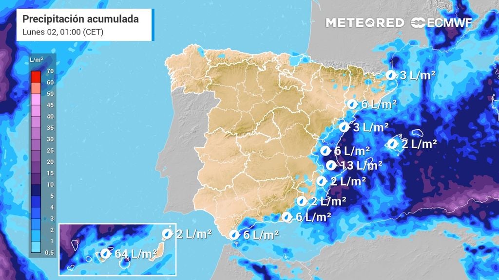 Silvia Ferrer coincide con Aemet: en 24 horas caerán más de 20 l/m2 en zonas de la Comunidad Valenciana y Baleares
