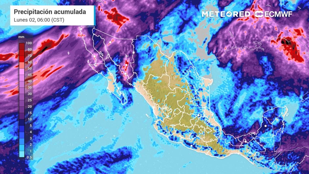 Frente frío entre el sábado 31 de octubre y domingo 1 de noviembre: Lluvias muy fuertes al noroeste de México