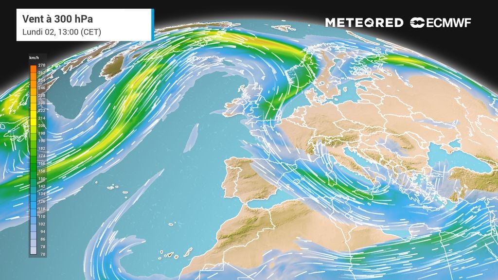 À 10 000 mètres au-dessus de la France, le jet-stream polaire va se tordre la semaine prochaine : à quoi s'attendre ?