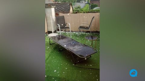 Granizada catastrófica en Volyně, República Checa