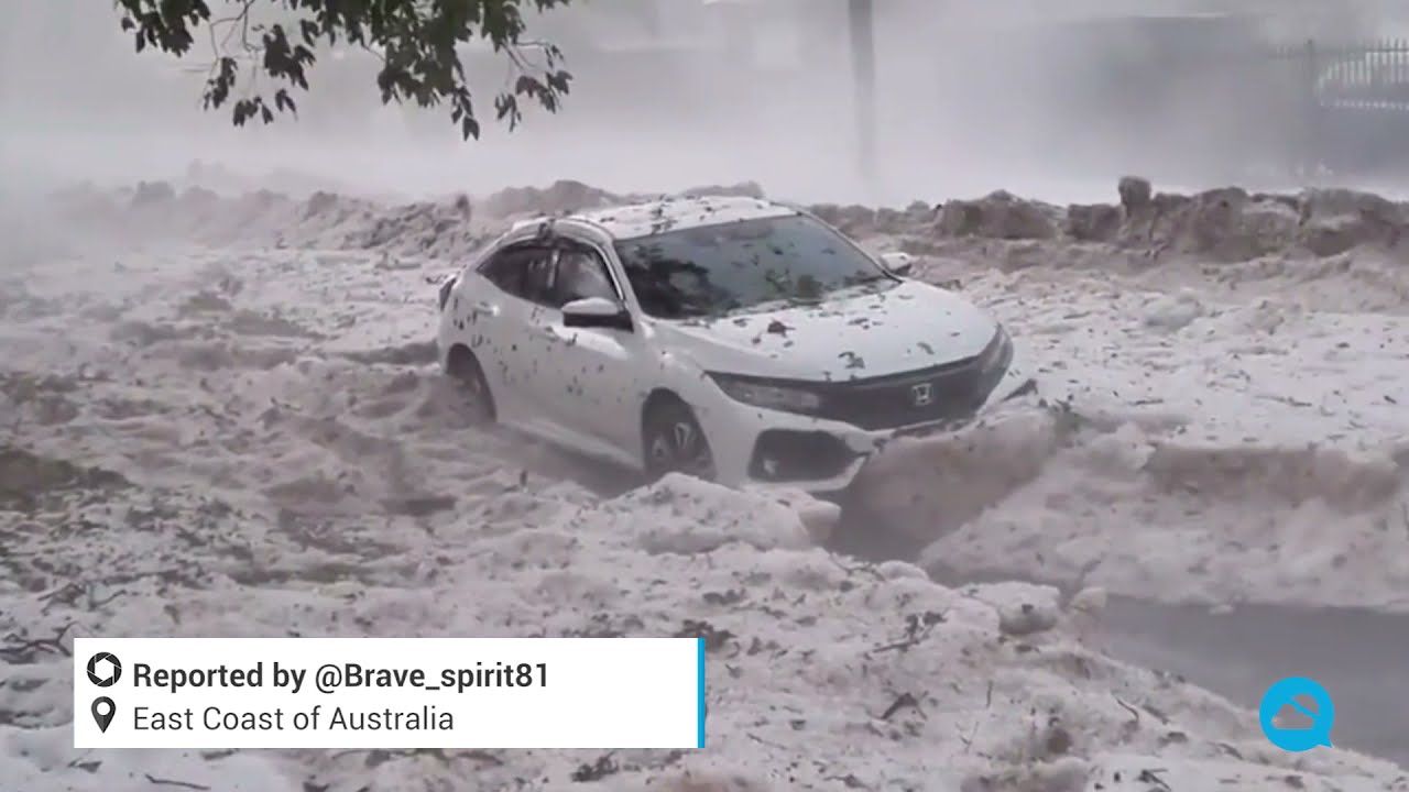 Potentes tormentas de granizo golpearon Australia