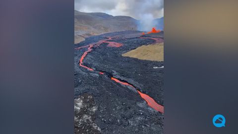 Imagens espetaculares da erupção do Vale do Meradalir, Islândia