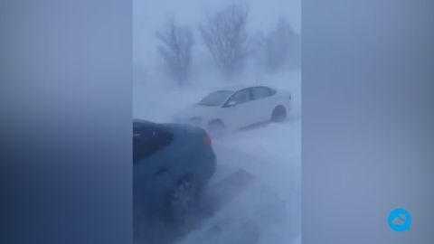Tempête de neige à Tcheliabinsk, Russie