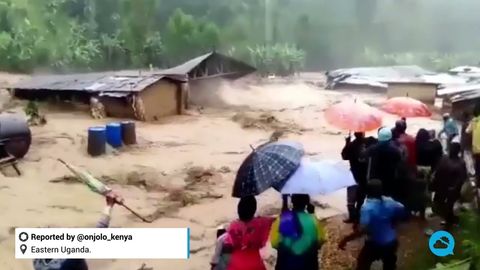 Impressionantes inundações no Uganda