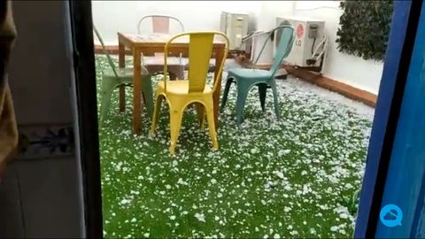 Schwere Hagelunwetter in der Region Valencia, Spanien