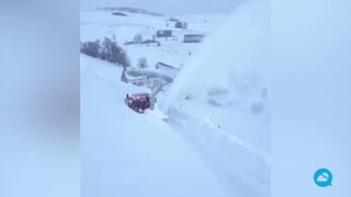 Hevige sneeuwval in Europa bij het uitluiden van 2020