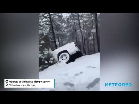 Una fuerte nevada azotó el municipio de Guachochi, Chihuahua, México