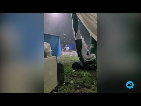 Temporal de chuva e granizo em Villa Mercedes, San Luis, Argentina