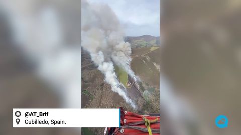 Terrible oleada de incendios en el norte de España.