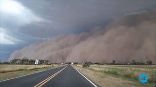 Tempête de sable impressionnante à La Pampa, Argentine.