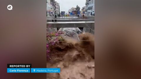 Fortes chuvas na Madeira, Portugal.