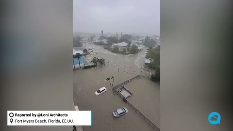 El huracán Ian golpeó fuertemente a Florida, EE.UU.