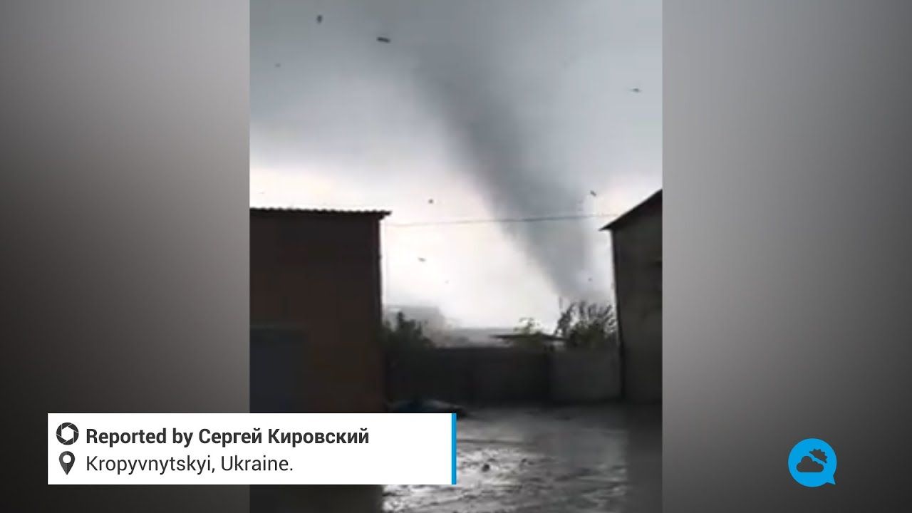 Tornado in Kirovograd Oblast, Oekraïne