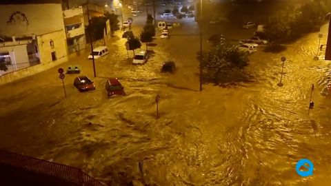 Una gran tormenta provoca el caos en Murcia, España