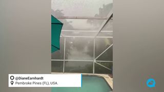Tropensturm Eta trifft auf die Küste von Florida, USA