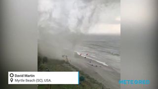 Trombe marine spectaculaire en Caroline du Sud, États-Unis